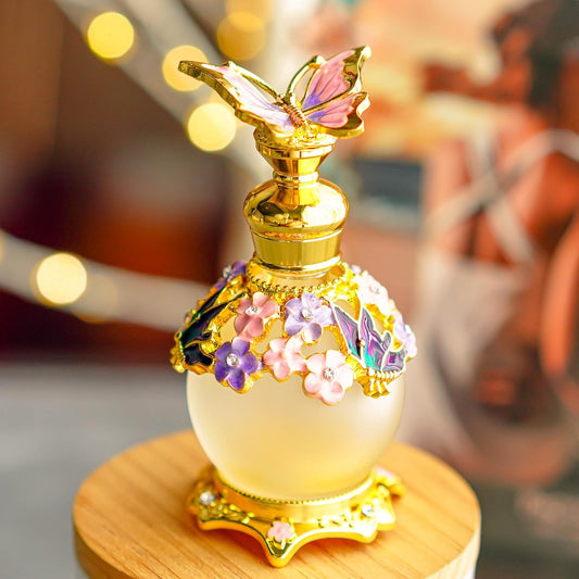 15ML Vintage Butterfly Decorative Perfume Bottles Empty Refillable Reusable Perfume Container Fancy Essential Oils Dropper Bottle Decor